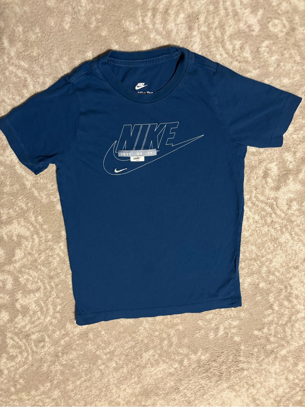 Nike Kids Blue Logo Tee - Boys Small